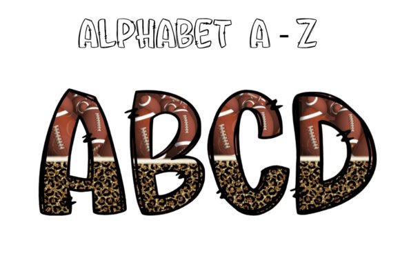 American Football Alphabet Gold Leopard: A Display Typeface with Edge