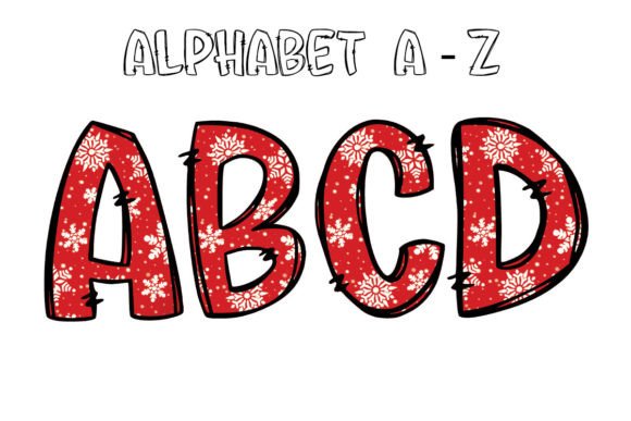 Christmas Alphabet Letters Sublimation1: Festive Design Assets for Creators