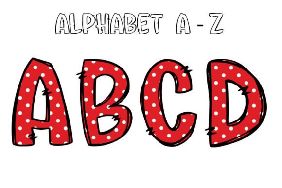 Christmas Doodle Alphabet Letters PNG1: Your Festive Design Toolkit