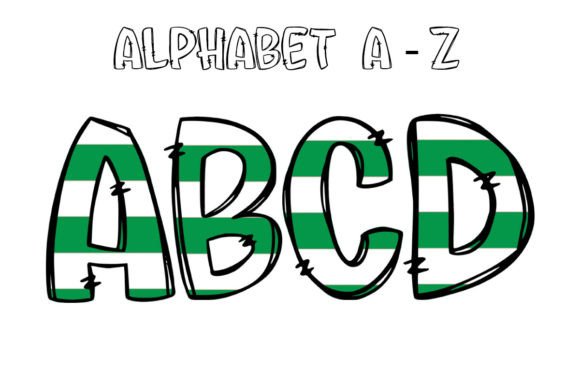 Christmas Doodle Alphabet Letters PNG5: Festive Design Asset Guide