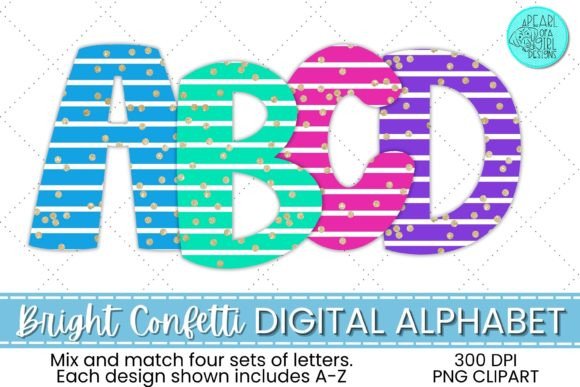 Confetti Letters PNG: A Doodle Font for Vibrant Design