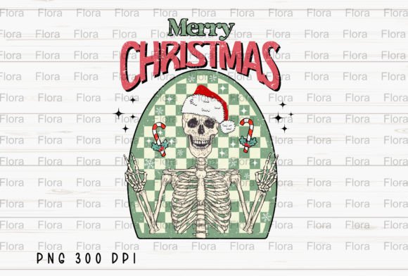 Merry Christmas Santa Skeleton Skull PNG: A Festive Gothic Twist