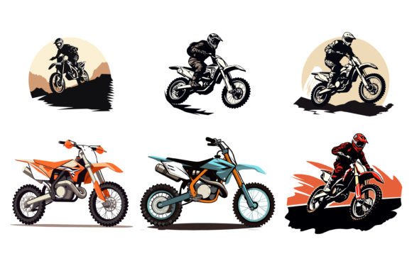 Unleash Your Brand's Energy with Dirt Bike Extreme Sport Vector Illustrat